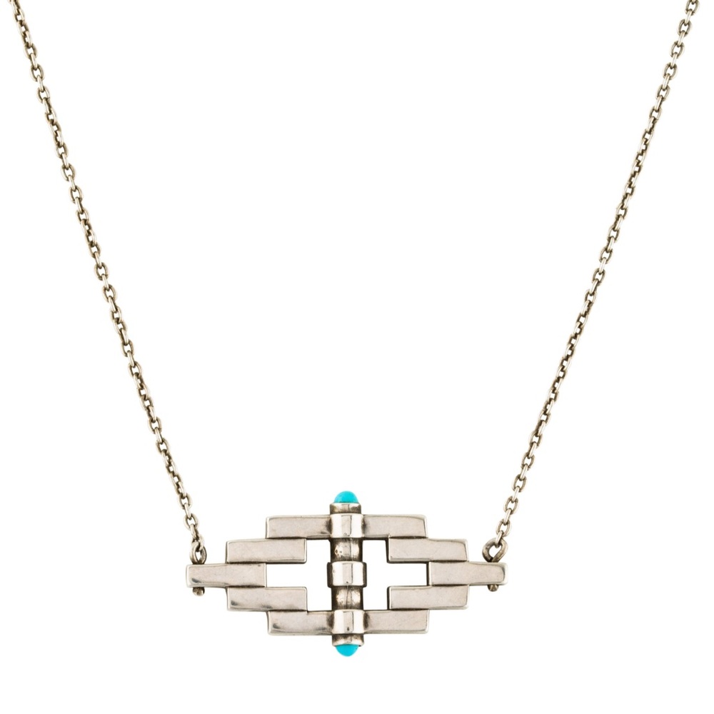 Pamela Love Silver Necklace with Turquoise Accents
